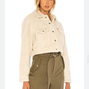 LEVIS cropped Sherpa jacket